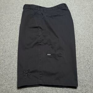 Vintage Y2K No Fear Shorts Mens 40 Black Skater Grunge Baggy Streetwear Punk
